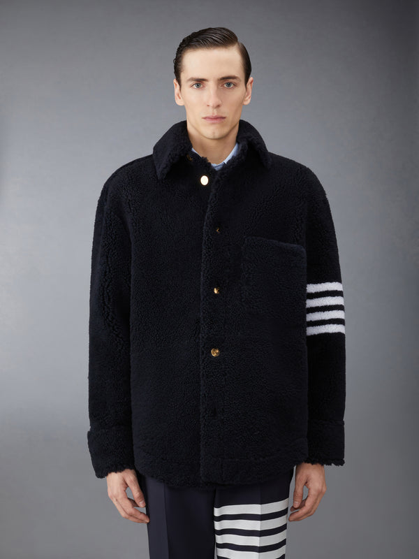 SHEARLING 4-BAR OVERSIZED SHIRT JACKET - featured image