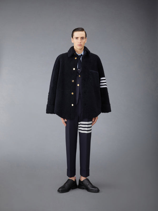 SHEARLING 4-BAR OVERSIZED SHIRT JACKET - image 3