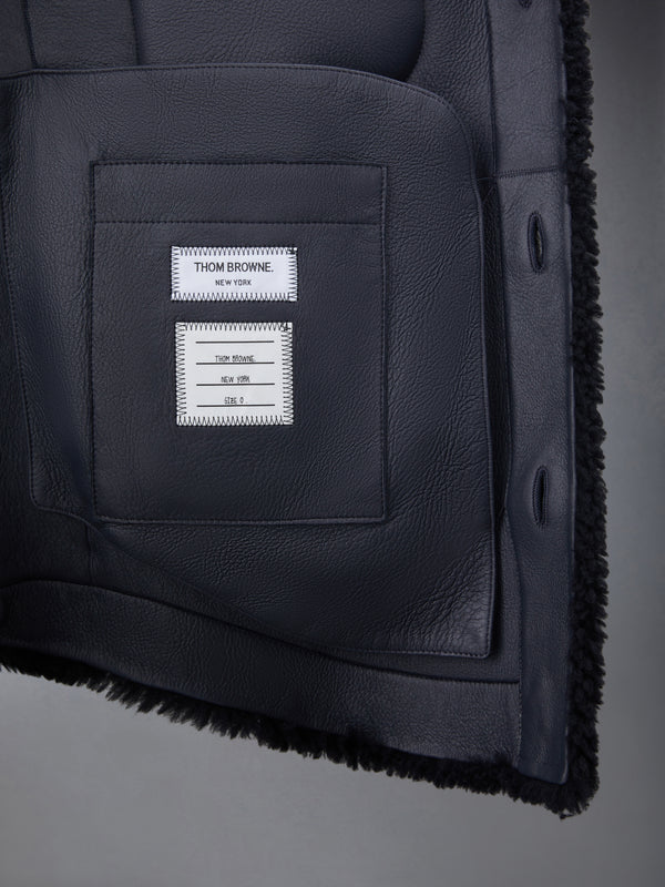 SHEARLING 4-BAR OVERSIZED SHIRT JACKET - image 6