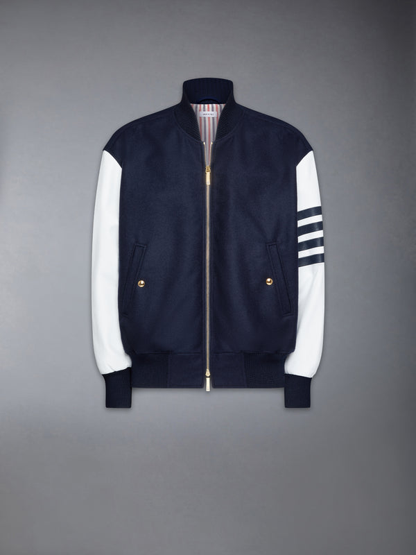 MELTON WOOL 4-BAR OVERSIZED BLOUSON JACKET - featured image
