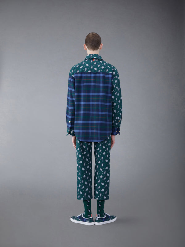Fun-Mix Paisley Tartan Oversized Shirt Jacket - image 2