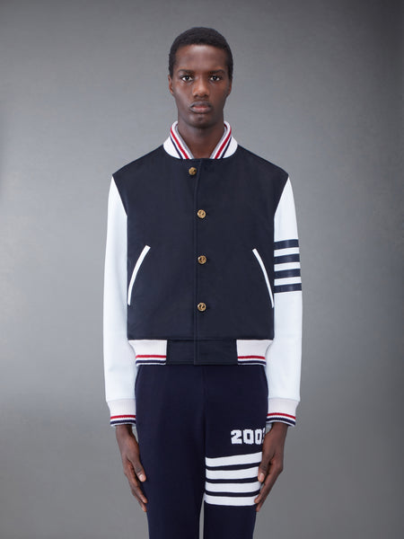KNIT RIB 2003 4-BAR BLOUSON JACKET NAVY