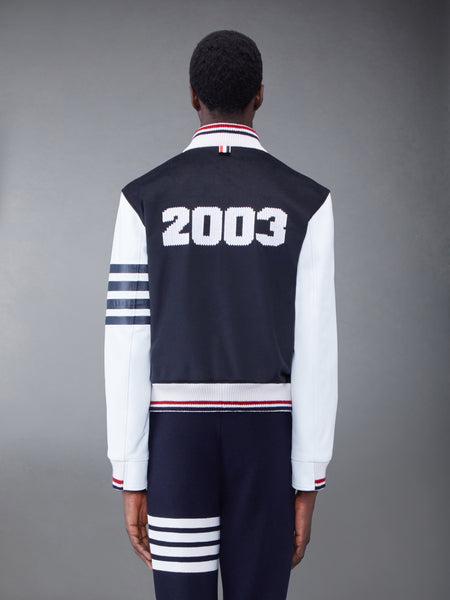 KNIT RIB 2003 4-BAR BLOUSON JACKET NAVY
