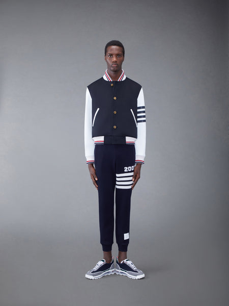 KNIT RIB 2003 4-BAR BLOUSON JACKET NAVY