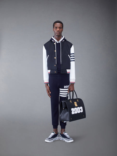 KNIT RIB 2003 4-BAR BLOUSON JACKET NAVY