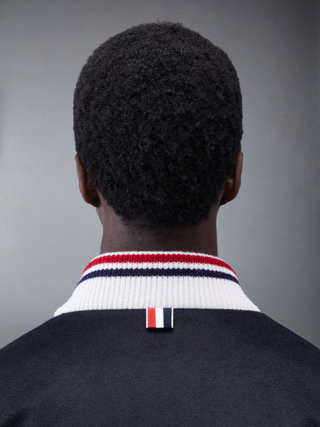 KNIT RIB 2003 4-BAR BLOUSON JACKET NAVY