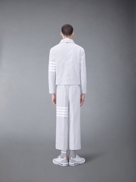 SEERSUCKER 4-BAR GOLF JACKET MED GREY