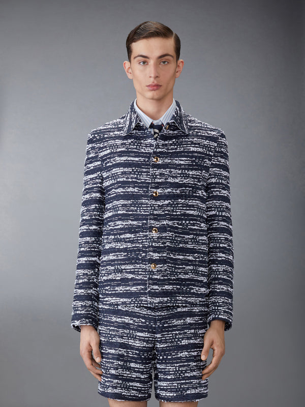 MELANGE TULLE YARN TWEED UTILITY JACKET - image 1