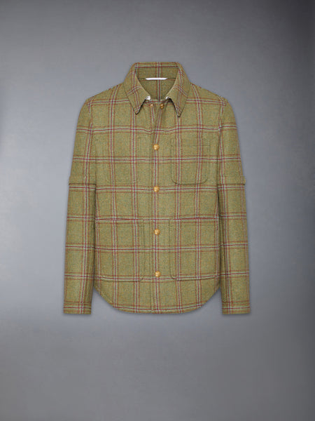 HUNTING TWEED ARMBAND UTILITY JACKET GREEN