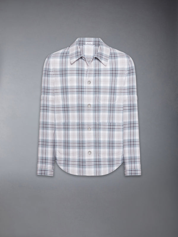 WINDOWPANE PLAID ARMBAND UTILITY JACKET - featured image