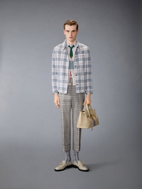 WINDOWPANE PLAID ARMBAND UTILITY JACKET - image 3