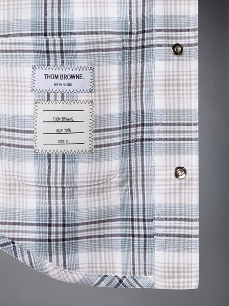 WINDOWPANE PLAID ARMBAND UTILITY JACKET SEASONAL MULTI
