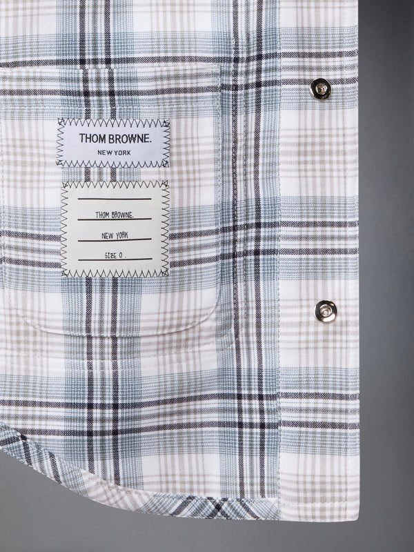 WINDOWPANE PLAID ARMBAND UTILITY JACKET - image 5