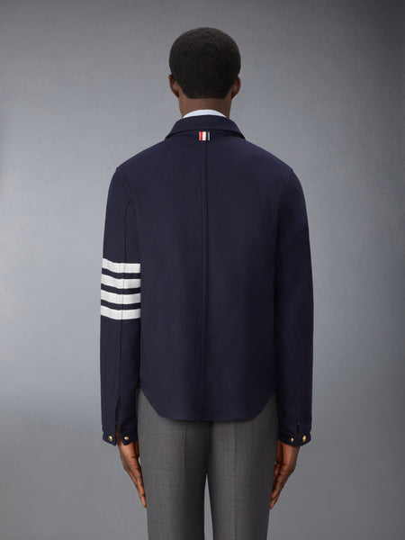 WOOL CASHMERE 4-BAR UTILITY  JACKET NAVY