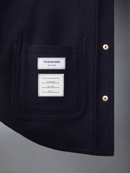 WOOL CASHMERE 4-BAR UTILITY  JACKET NAVY