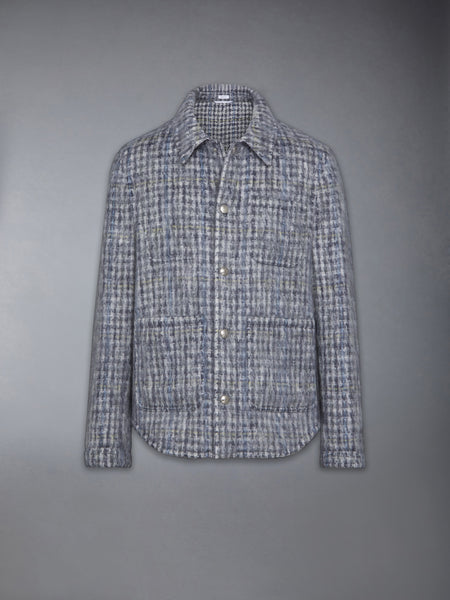 GUNCLUB CHECK HAIRY MOHAIR UTILITY JACKET BLACK/WHITE