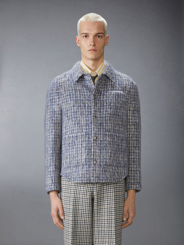 GUNCLUB CHECK HAIRY MOHAIR UTILITY JACKET - image 1
