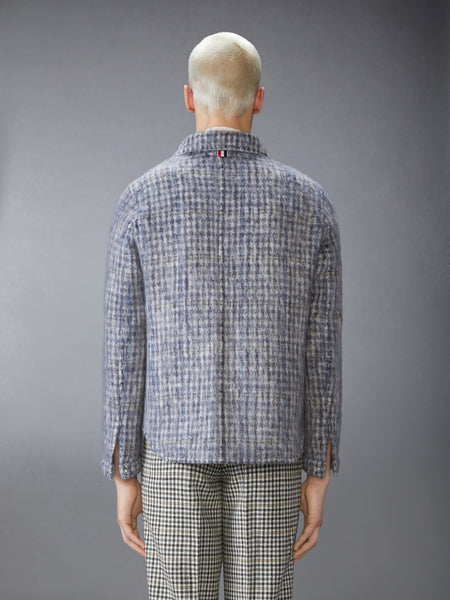 GUNCLUB CHECK HAIRY MOHAIR UTILITY JACKET BLACK/WHITE