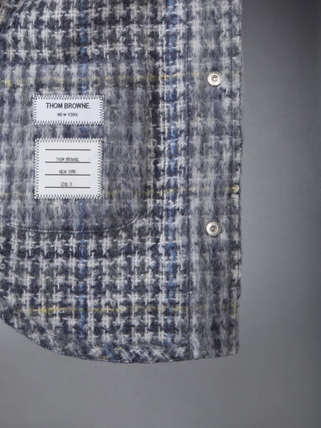 GUNCLUB CHECK HAIRY MOHAIR UTILITY JACKET BLACK/WHITE