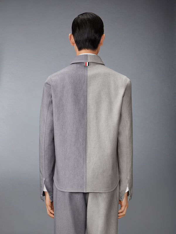 FUNMIX WASHED DENIM CONTRAST UTILITY JACKET - image 2