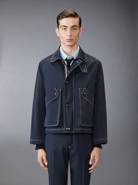 TYPEWRITER CLOTH CROPPED FIELD JACKET NAVY