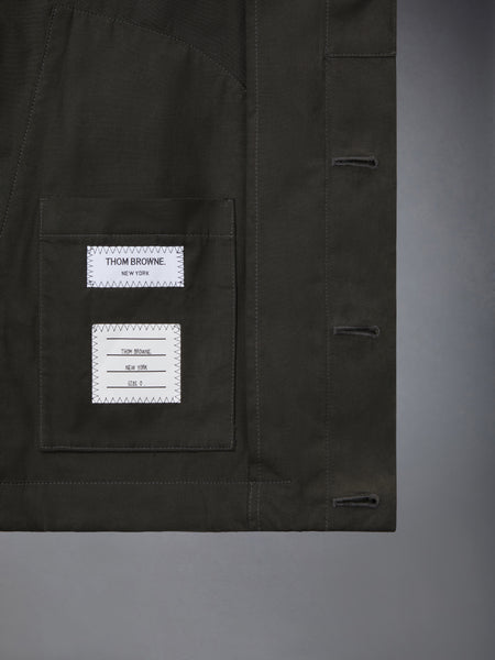 WAXED TECH HOODED ANORAK JACKET GREEN