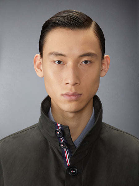 WAXED TECH HOODED ANORAK JACKET GREEN