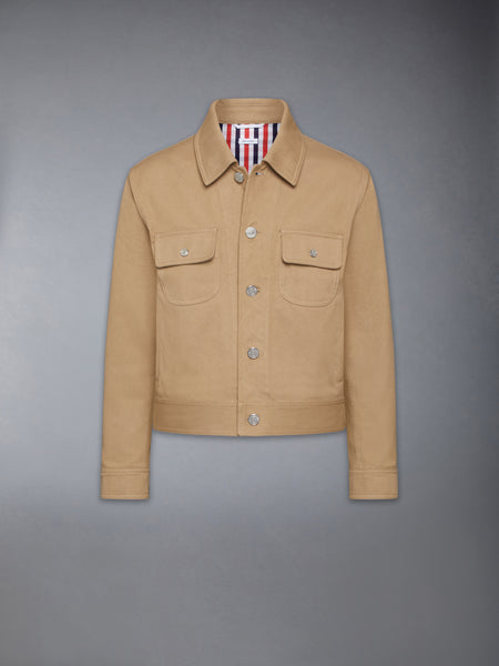 DENIM UTILITY JACKET KHAKI