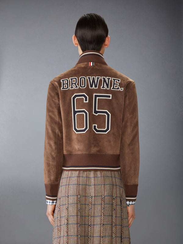 SUEDE KNIT RIB BLOUSON JACKET - image 2