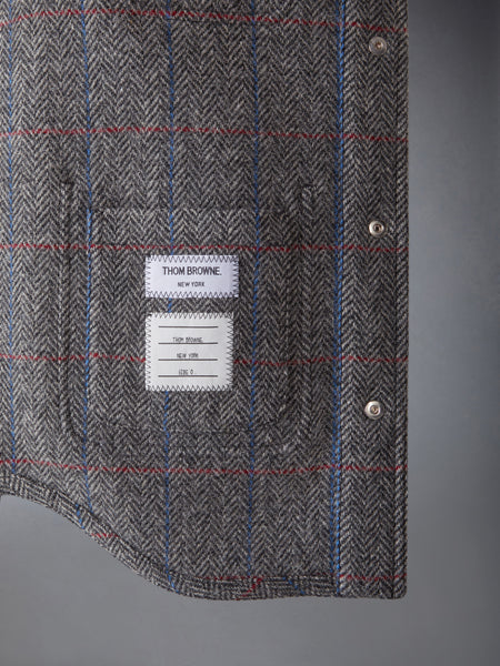 HUNTING TWEED UTILITY JACKET DARK GREY