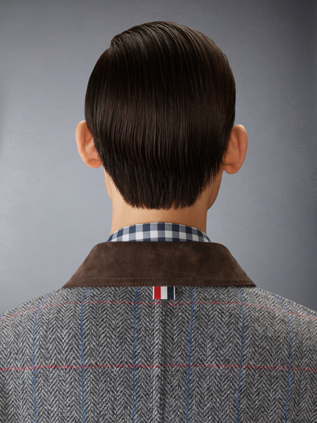 HUNTING TWEED UTILITY JACKET DARK GREY
