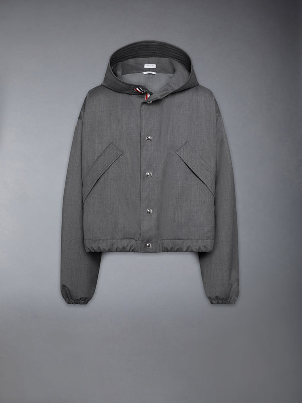 TECH WOOL TWILL 2-LAYER CROPPED PARKA - featured image