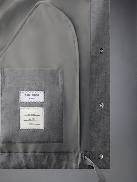 TECH WOOL TWILL 2-LAYER CROPPED PARKA MED GREY