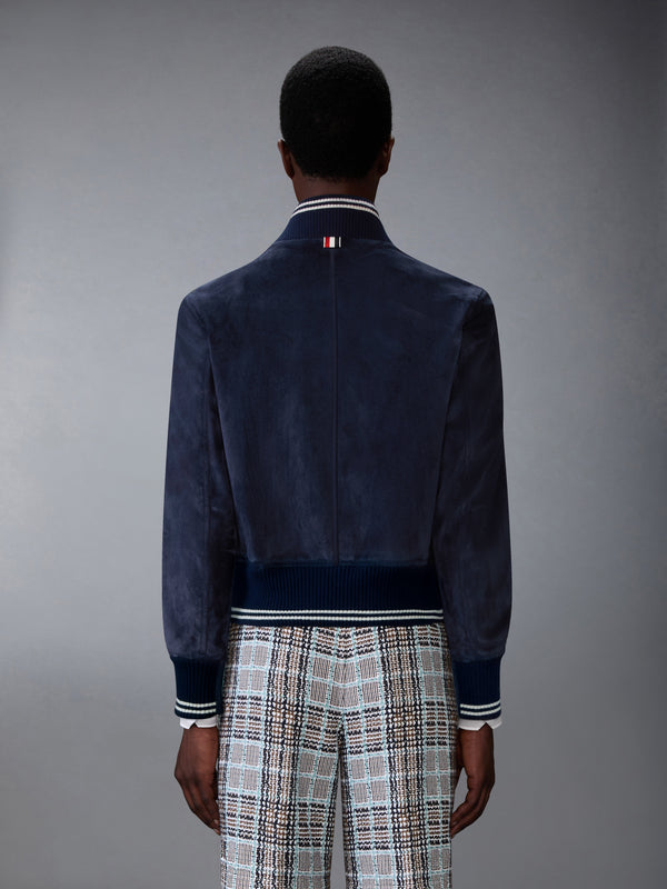 SUEDE RIB KNIT BLOUSON JACKET - image 2