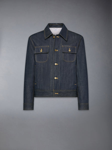 SELVEDGE DENIM BACKSTRAP UTILITY JACKET NAVY