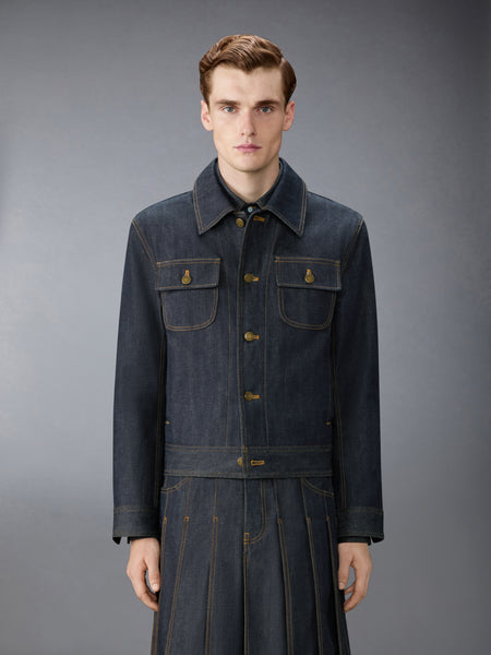 SELVEDGE DENIM BACKSTRAP UTILITY JACKET NAVY