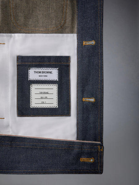 SELVEDGE DENIM BACKSTRAP UTILITY JACKET NAVY