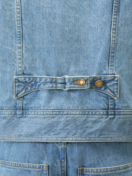 SELVEDGE DENIM BACKSTRAP UTILITY JACKET LIGHT BLUE