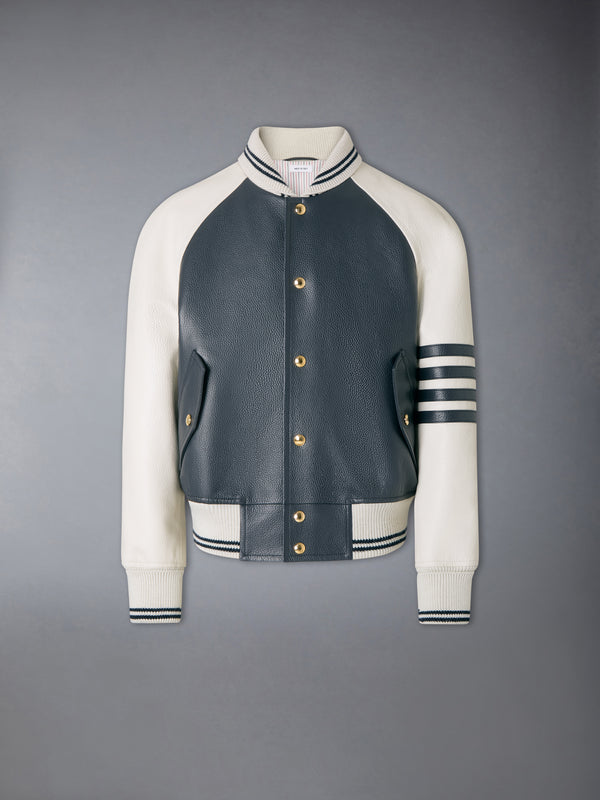 RAGLAN SLEEVE OVERSIZED LEATHER BLOUSON - featured image