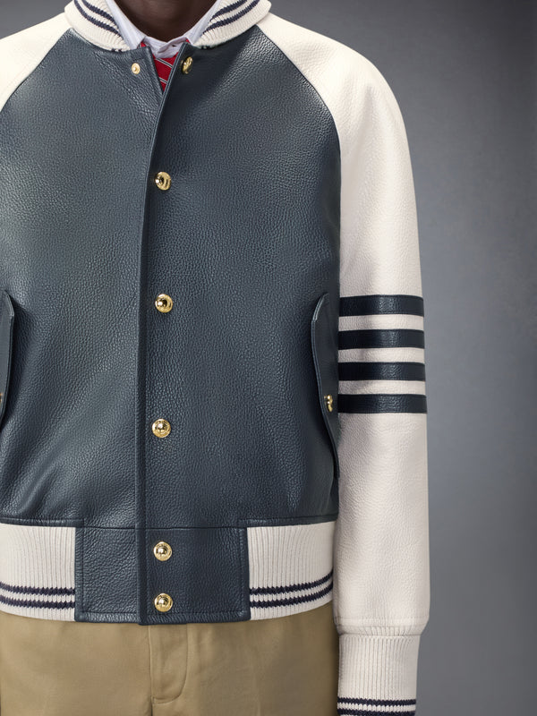 RAGLAN SLEEVE OVERSIZED LEATHER BLOUSON - image 4