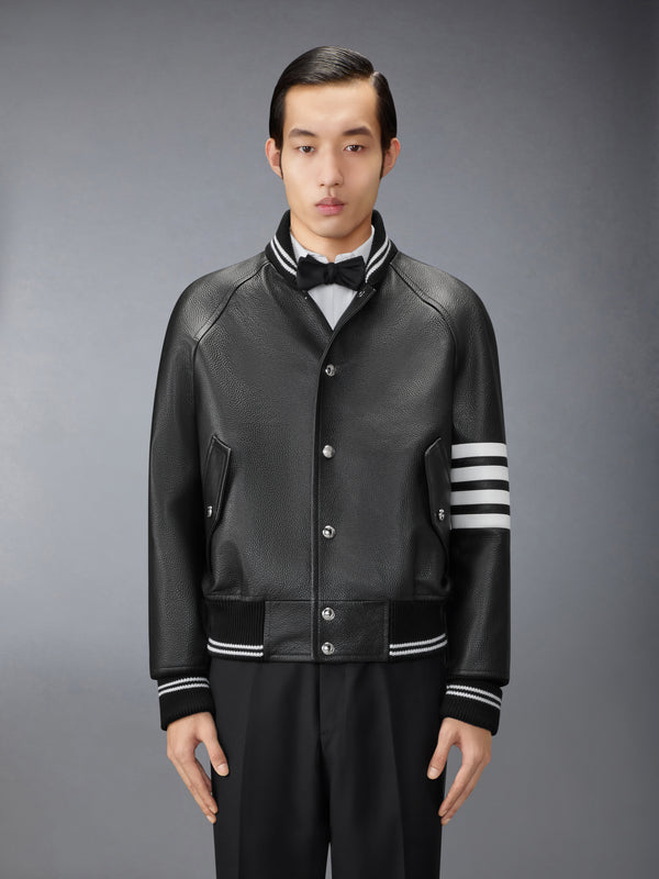 RAGLAN SLEEVE OVERSIZED LEATHER BLOUSON - image 1