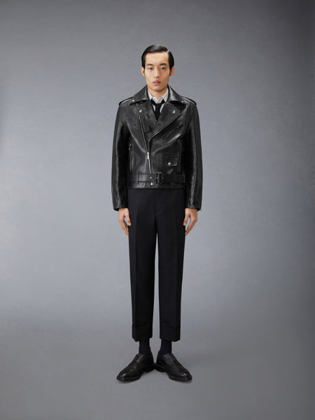 LEATHER MOTO JACKET BLACK