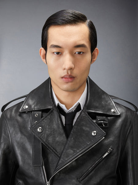 LEATHER MOTO JACKET BLACK