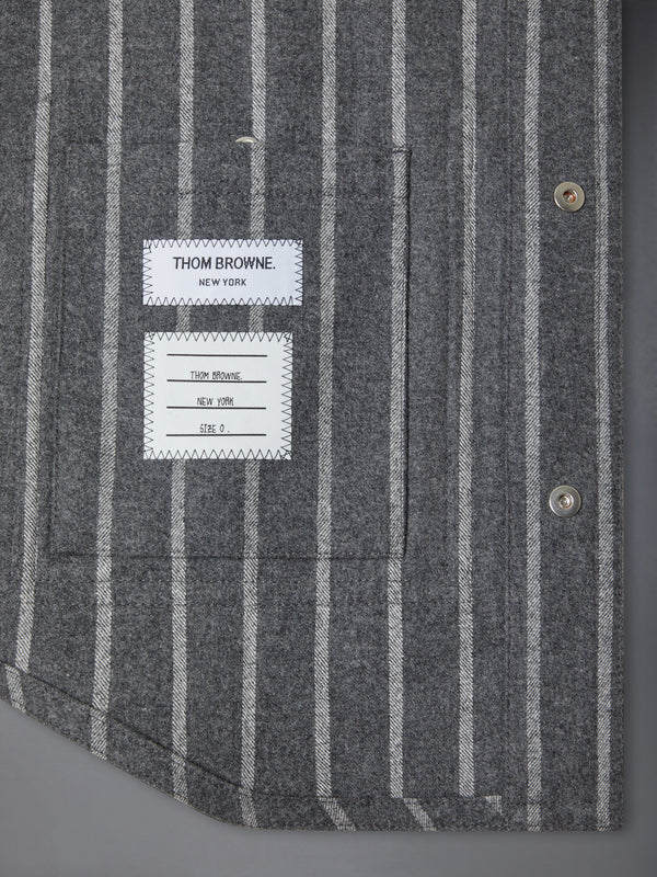 FLANNEL FUNMIX BANKER STRIPE JACKET - image 5