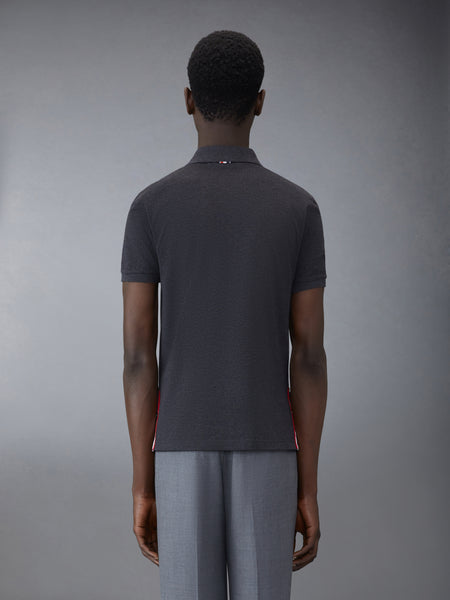 PIQUE POCKET POLO DARK GREY