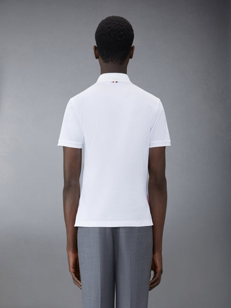PIQUE POCKET POLO WHITE