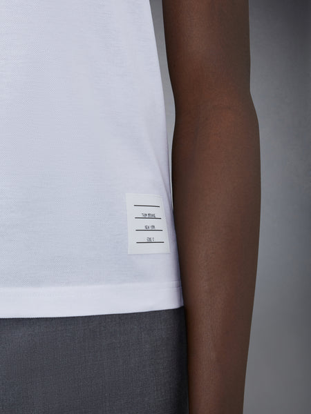 PIQUE POCKET POLO WHITE