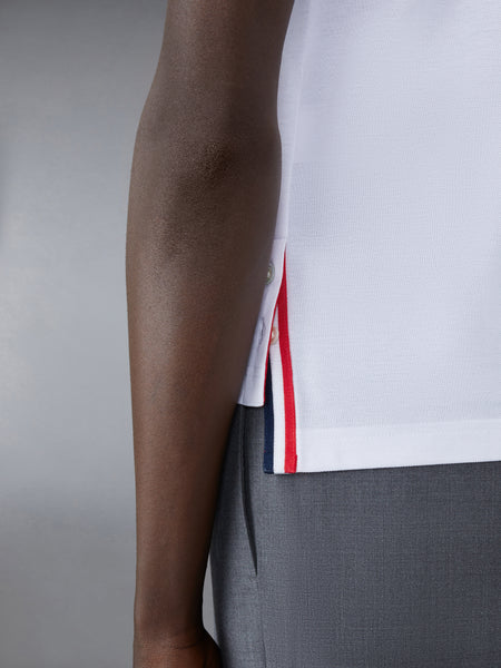 PIQUE POCKET POLO WHITE