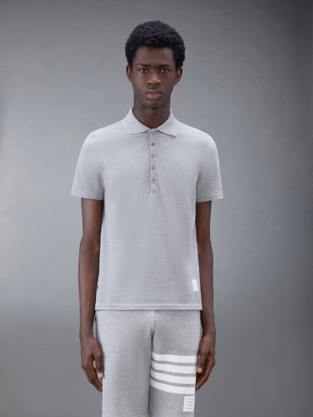 PIQUE RWB STRIPE RELAXED POLO LT GREY