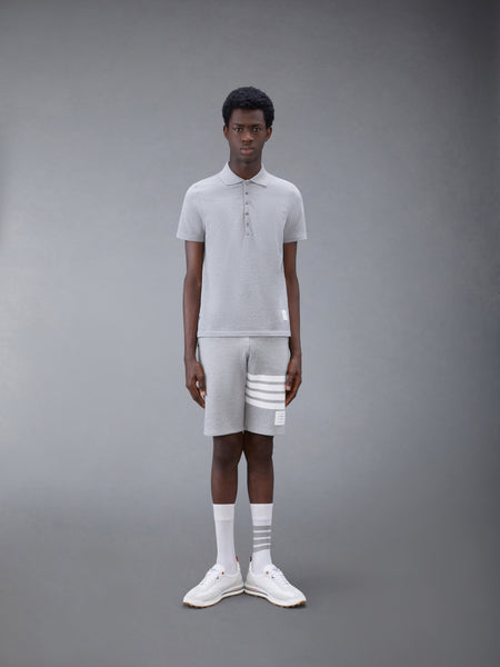 PIQUE RWB STRIPE RELAXED POLO LT GREY
